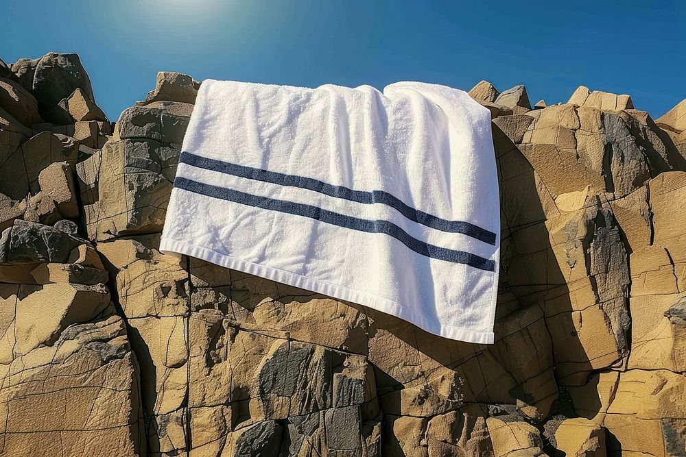White towel flag israel flag.