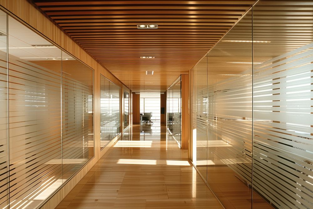 Office modern style architecture building corridor.