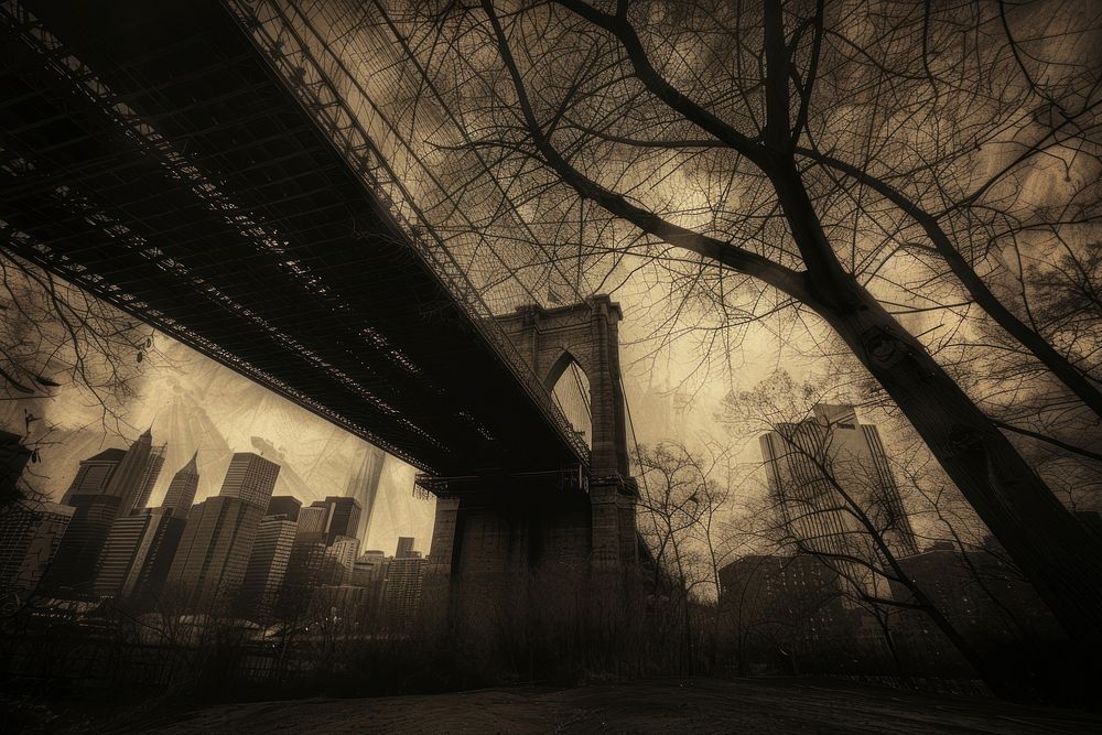 The Brooklyn bridge city brooklyn bridge landmark.