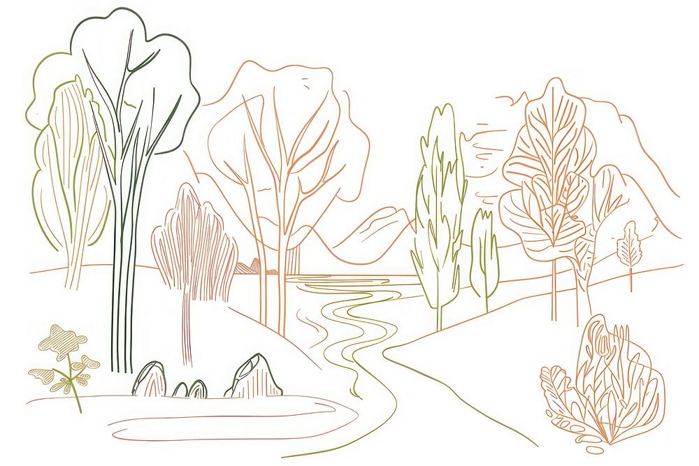 Environment illustrated drawing jacuzzi.
