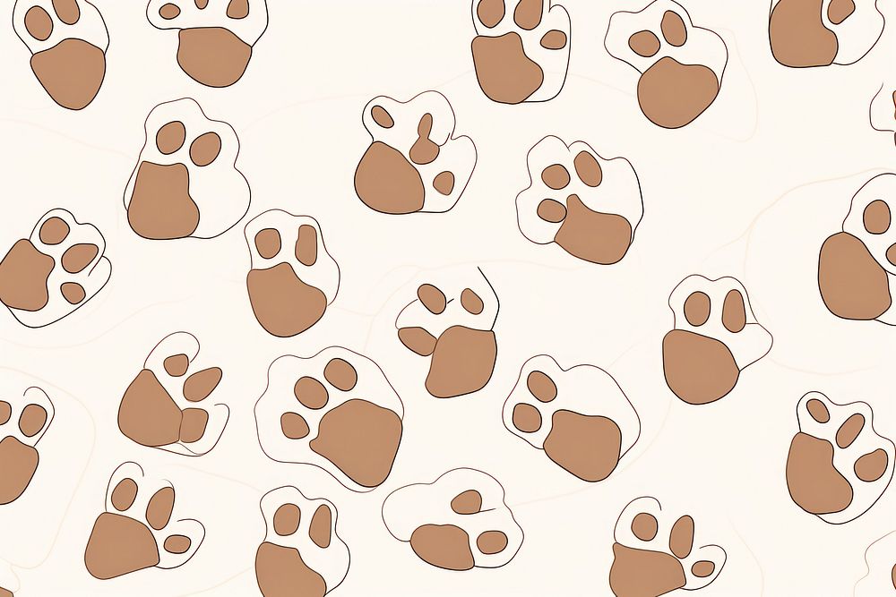 Brown colored paw print background footprint person human.