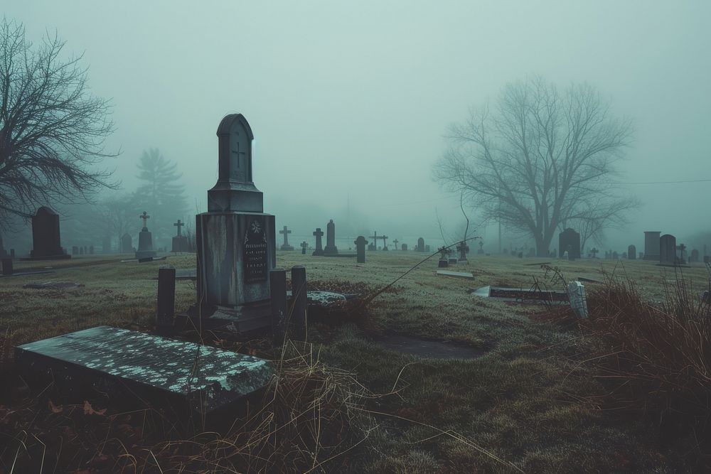 Aesthetic grave landscape wallpaper gravestone | Free Photo - rawpixel