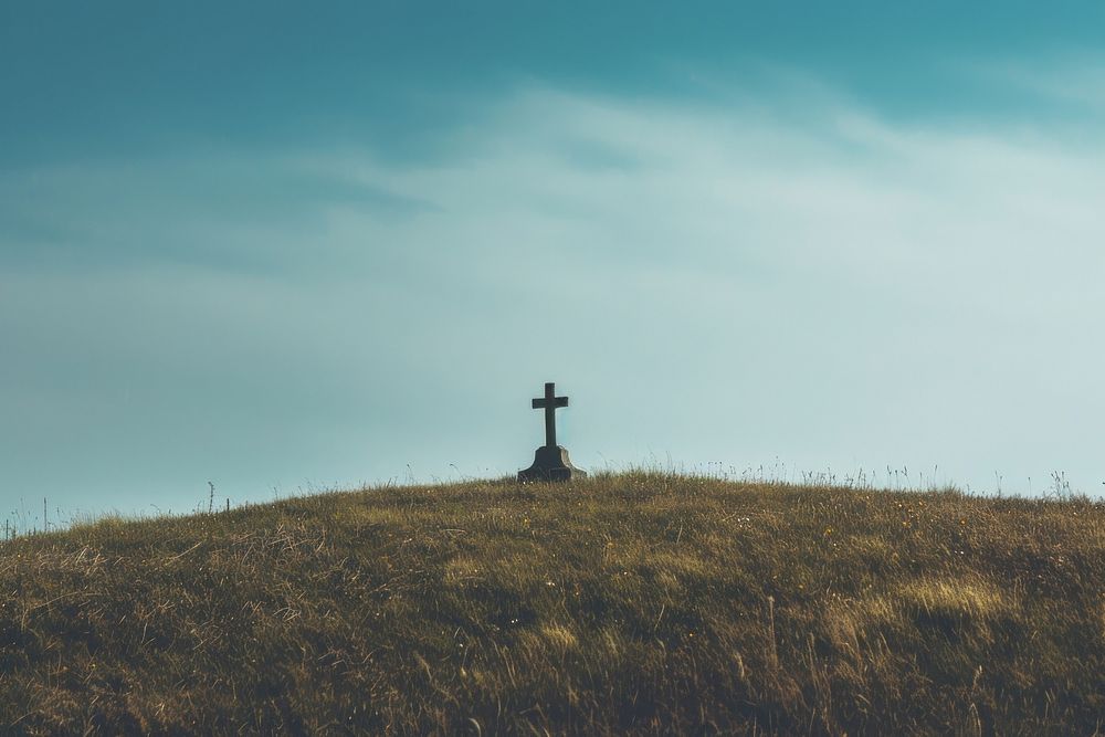 Aesthetic grave landscape wallpaper sculpture graveyard outdoors.