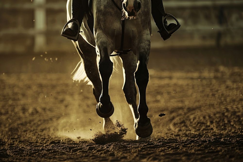 Portrait of a dressage horse in training recreation animal mammal.