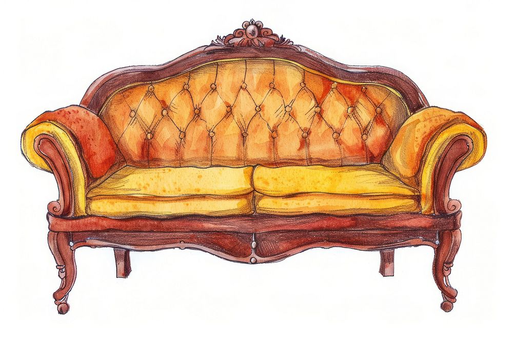 Vintage furniture couch bench.