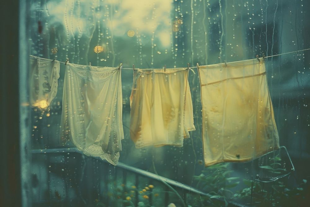 Laundry rain underwear clothing.