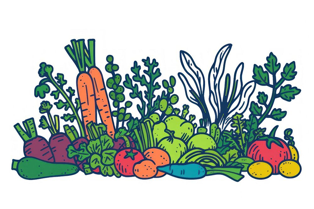Vegetable garden produce carrot plant.