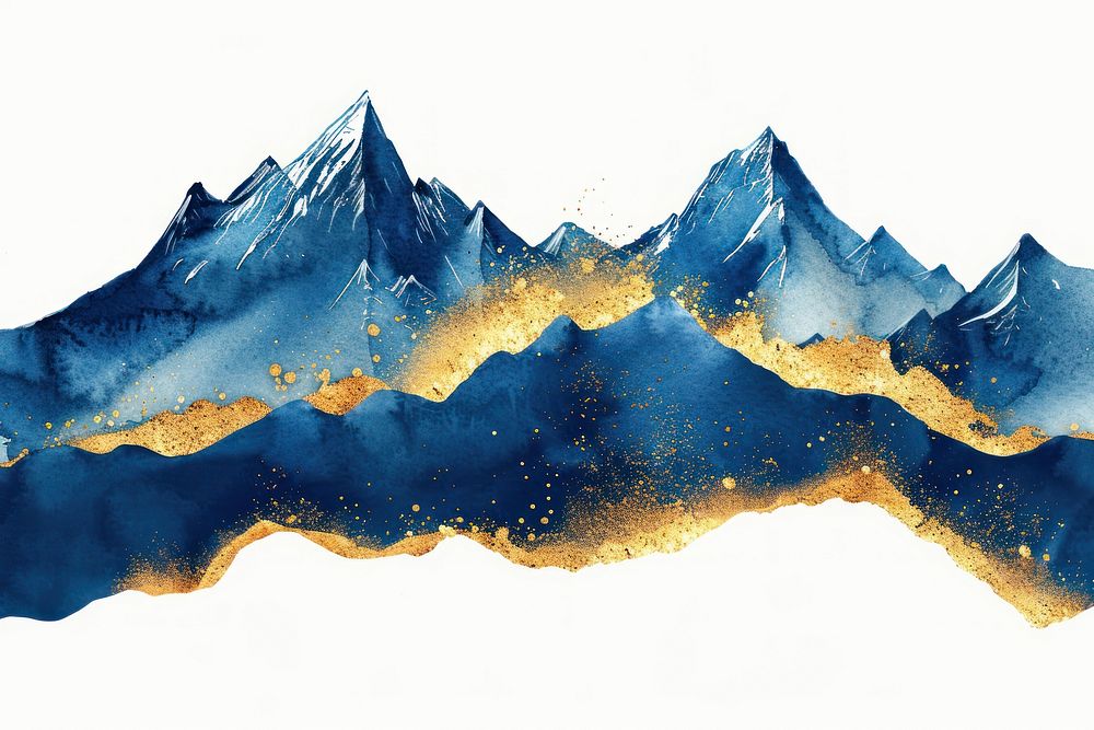 Mountain painting mountain range landscape.