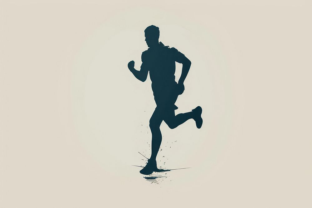 Silhouette man icon vector clothing footwear running.