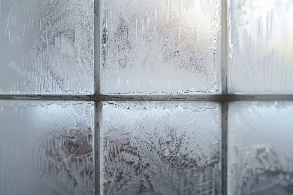 Frosted glass window frost blackboard.