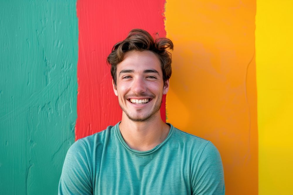 Healthy man smiling laughing dimples person.