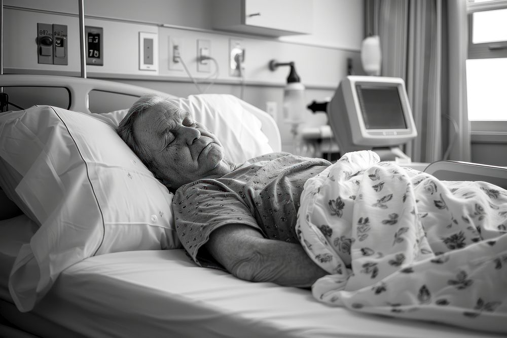 Patient man bed architecture electronics.