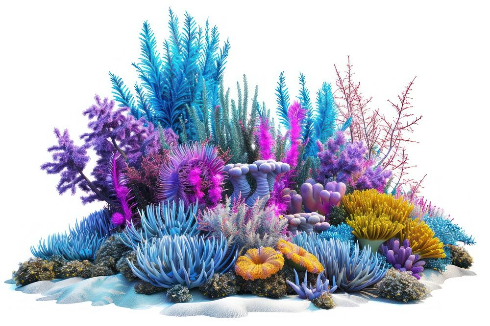 Turquoise coral reef nature ocean plant.