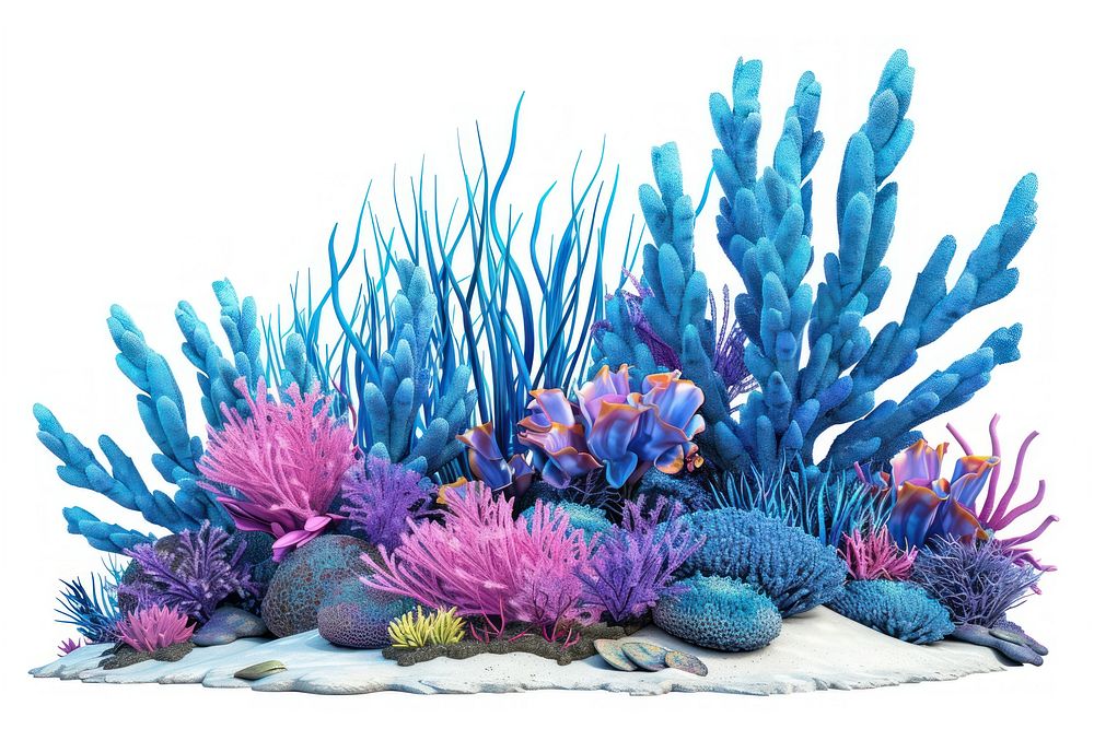 Turquoise coral reef nature ocean plant.
