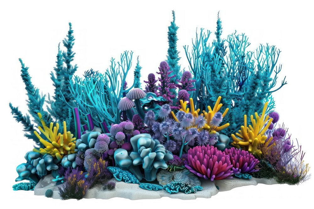 Turquoise coral reef nature ocean sea.
