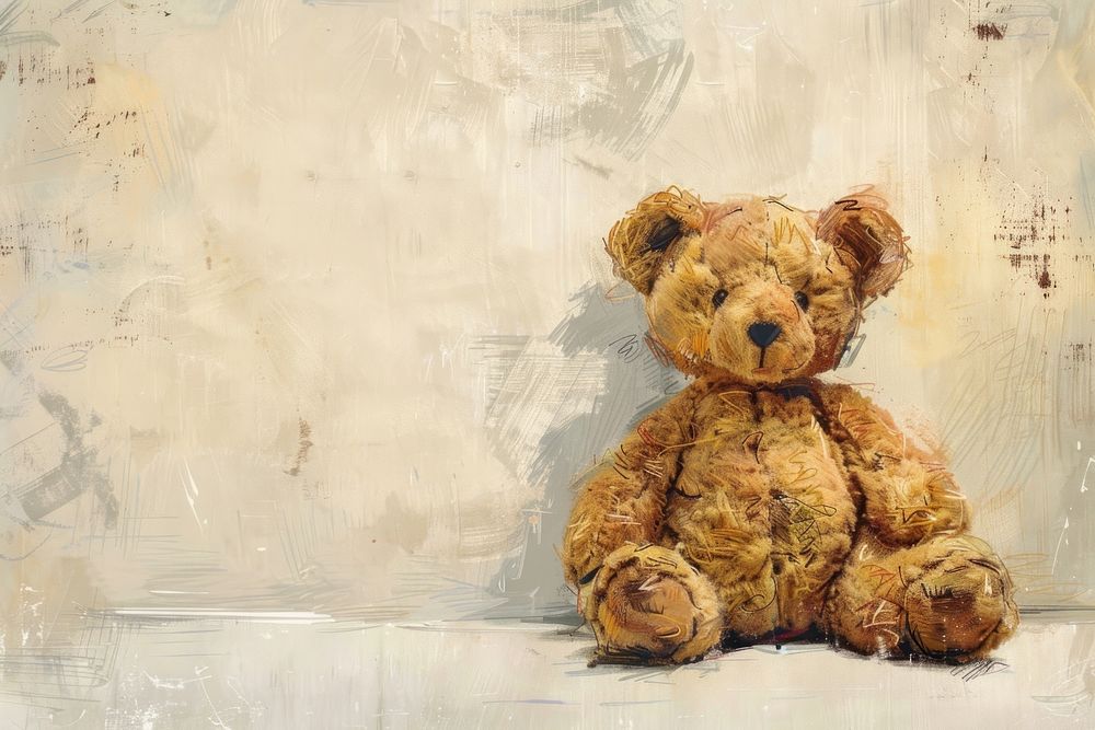 Teddy bear bread food toy.