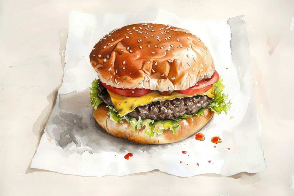 Burger food food presentation.