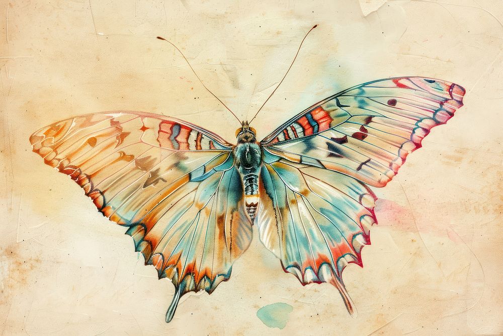 Butterfly painting invertebrate animal.