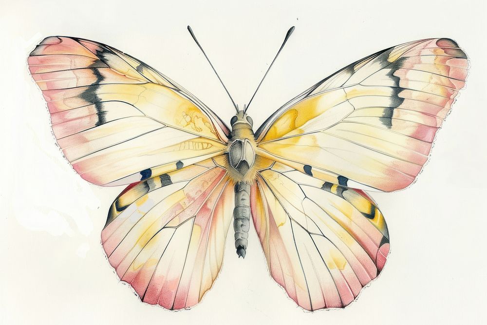 Butterfly painting invertebrate illustrated.