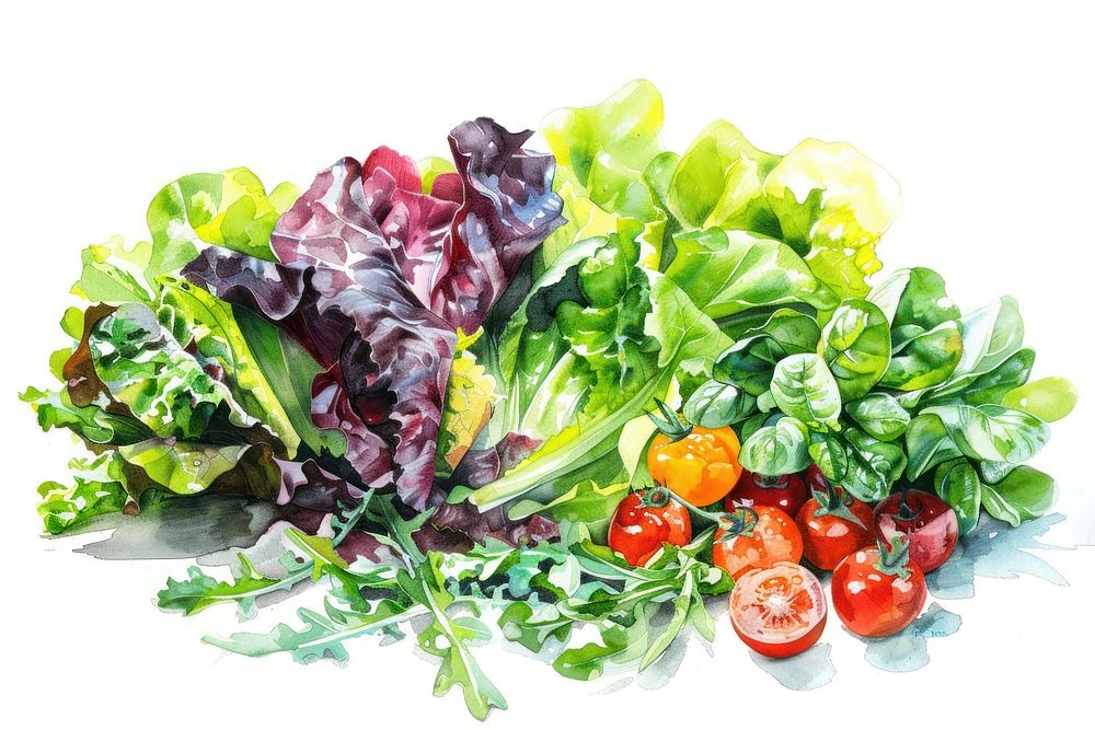 Salad vegetable produce lettuce.
