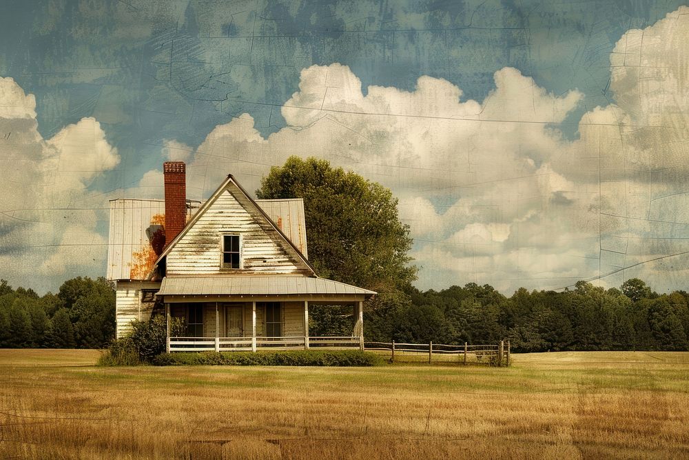 Farm house architecture countryside building.