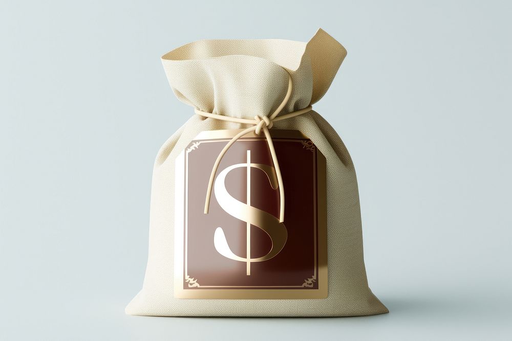 Money bag with dollar icon jar.