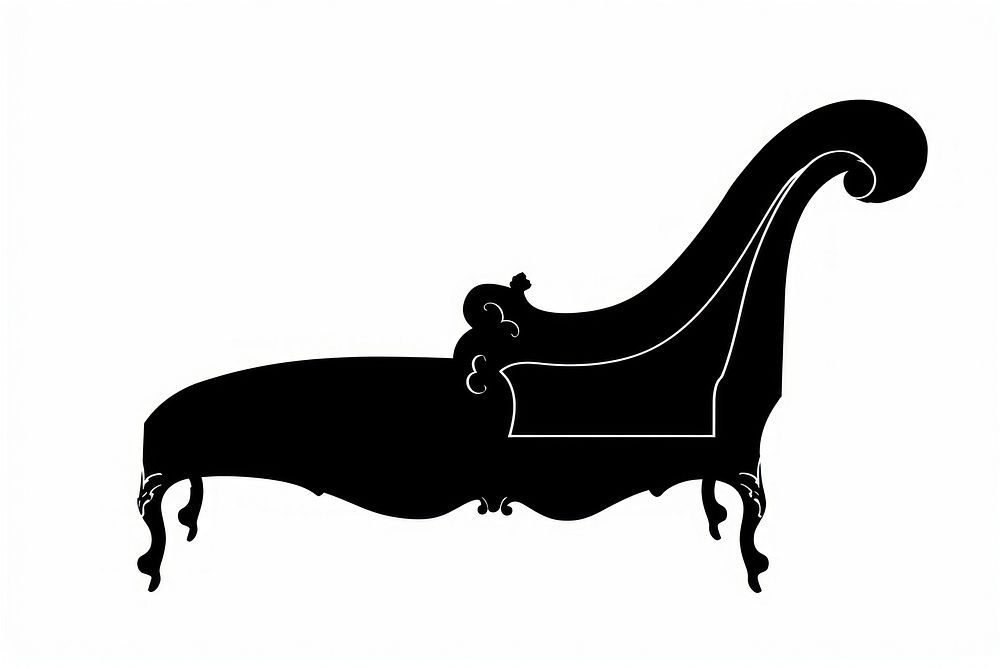 Camelback Sofa silhouette furniture stencil.
