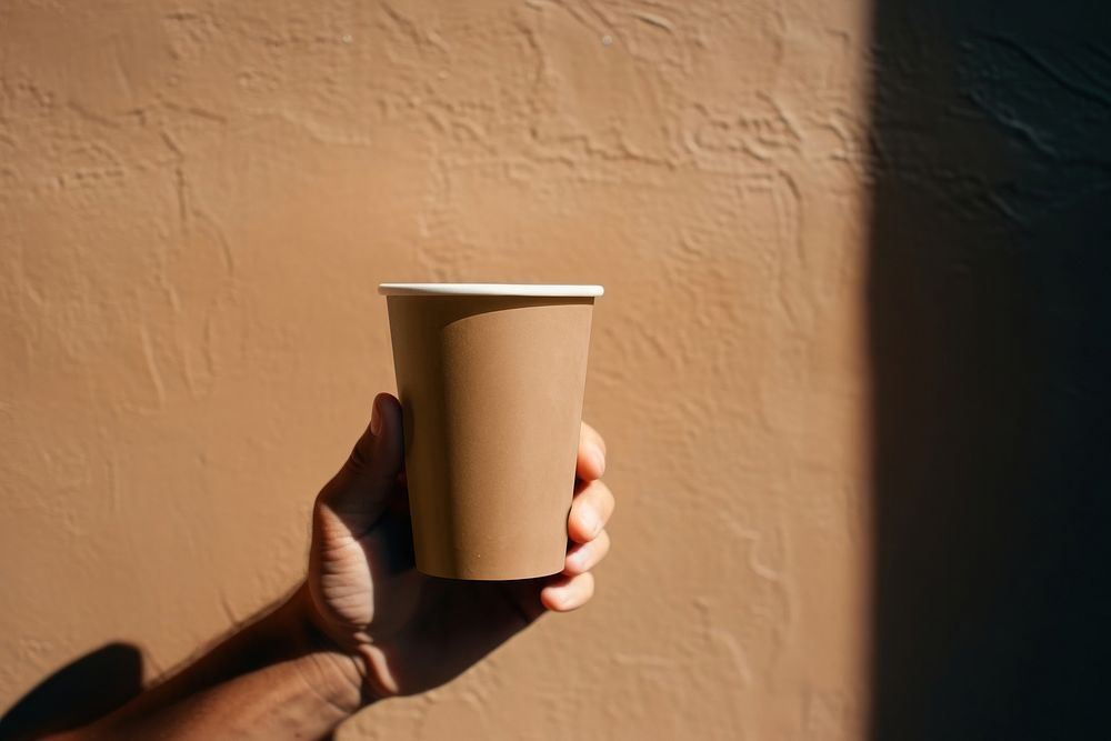 Disposable paper coffee cup mockup psd