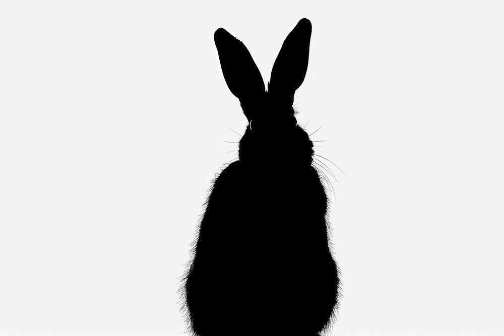 A Bunny silhouette bunny animal.