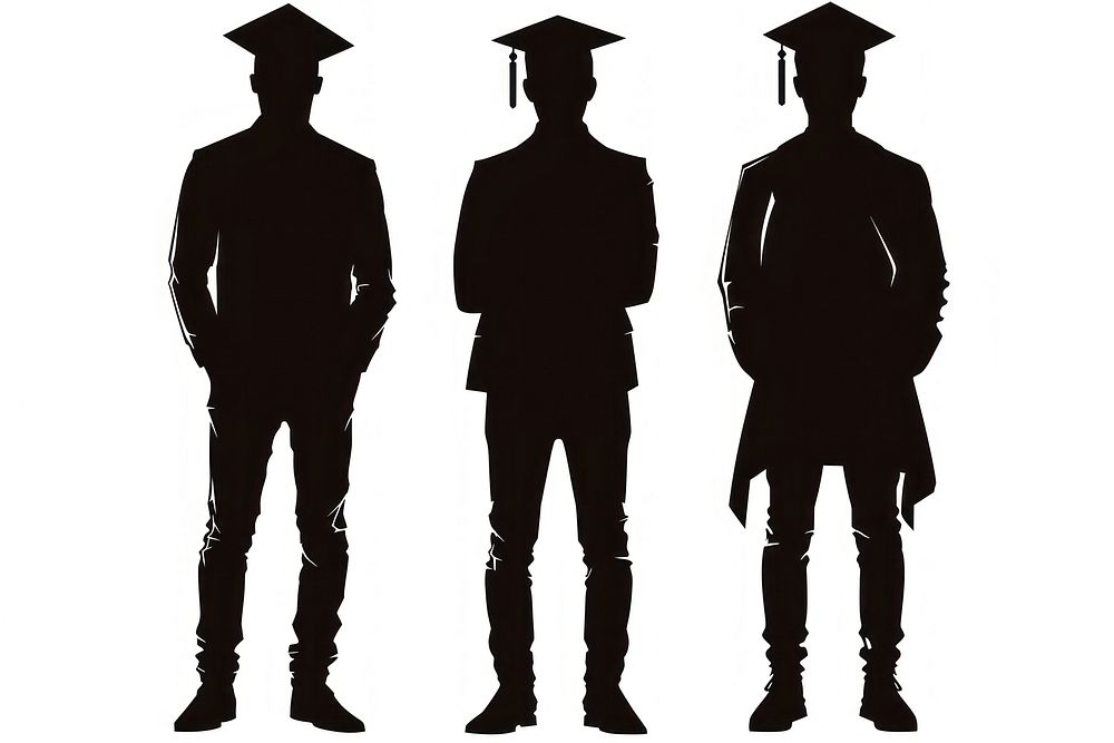 Graduation silhouette graduation clothing.