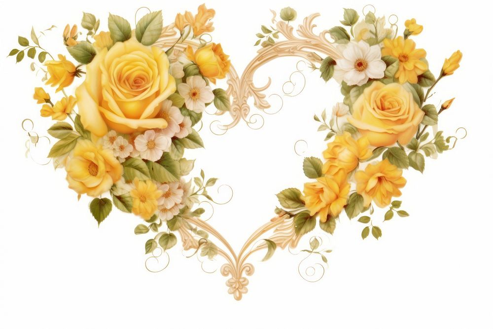 Vintage frame yellow roses art accessories accessory.
