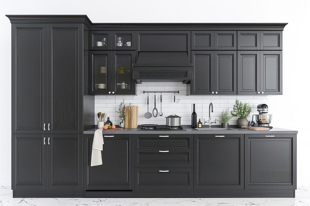 Kitchen Cabinets black modern kitchen cabinet furniture.