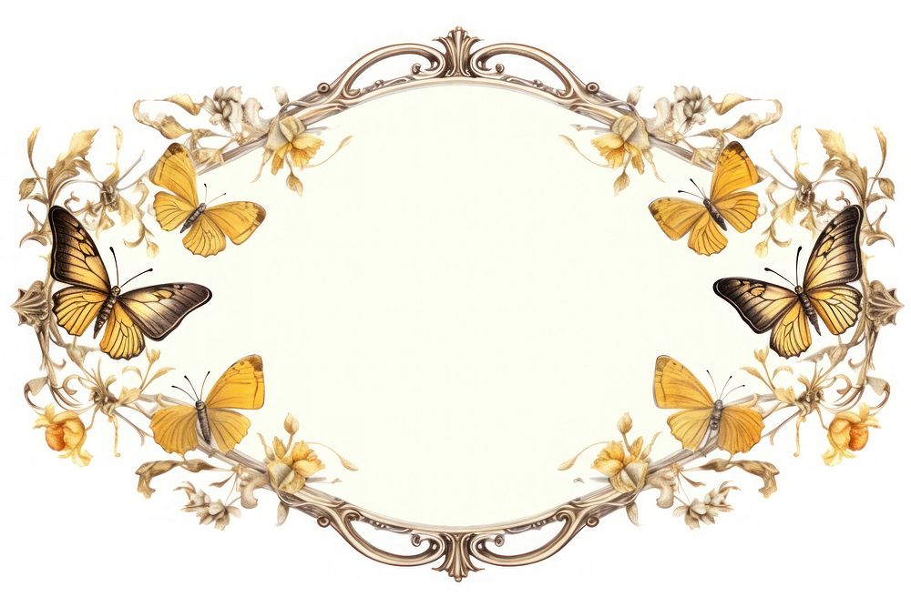 Vintage butterfly frame yellow accessories chandelier accessory.