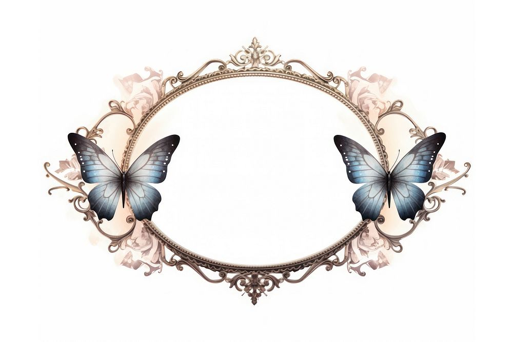 Vintage butterfly frame black accessories accessory furniture.
