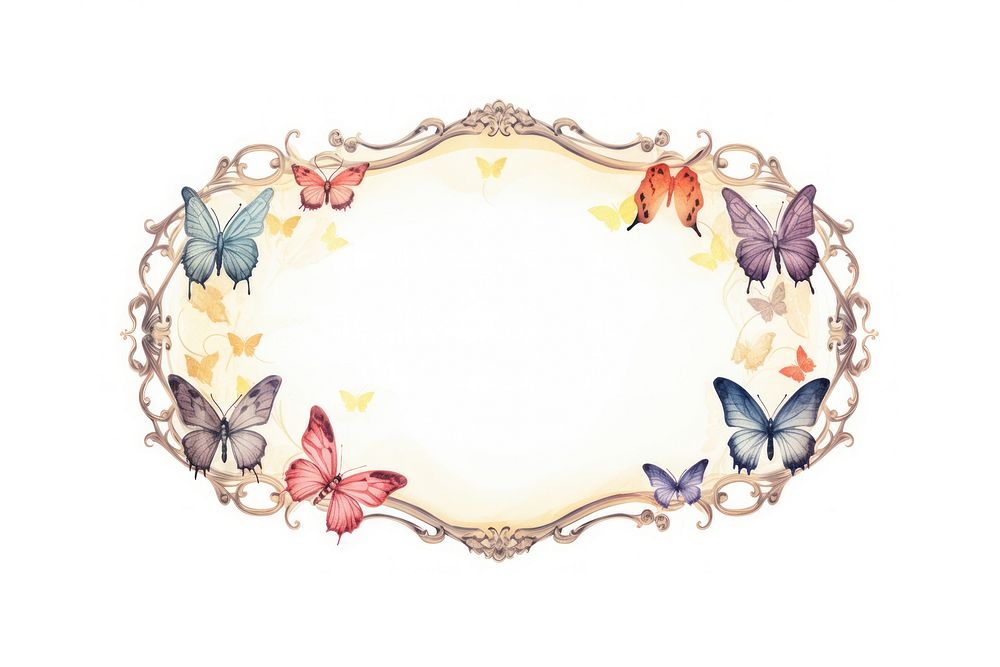 Vintage butterfly frame colorful accessories porcelain accessory.