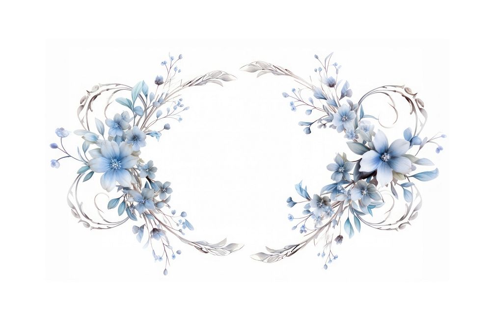 Vintage frame blue botanical accessories chandelier accessory.