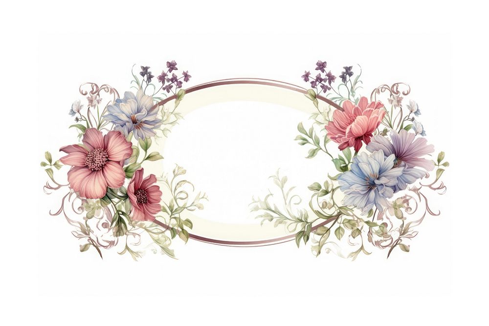 Vintage frame clolorful botanical accessories accessory graphics.