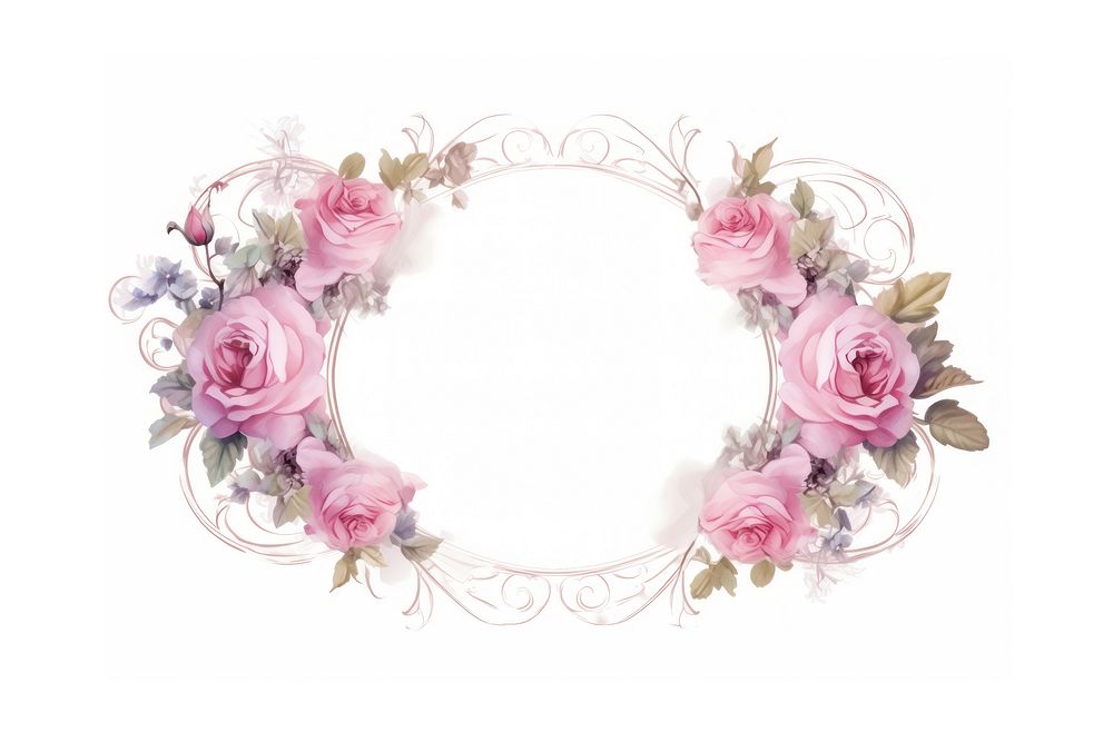 Vintage frame pink roses accessories accessory blossom.