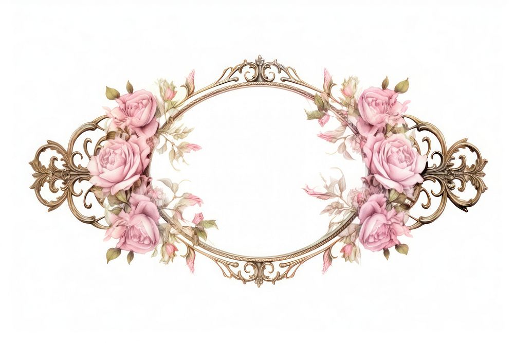 Vintage frame pink roses accessories accessory furniture.