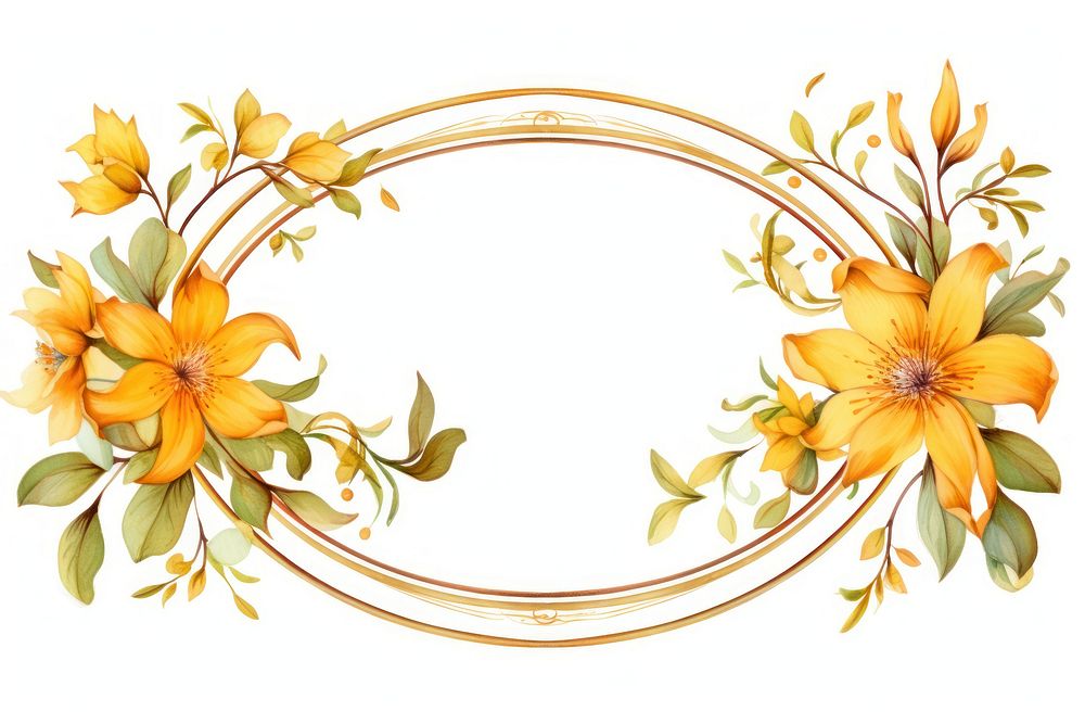 Vintage frame yellow botanical accessories accessory graphics.