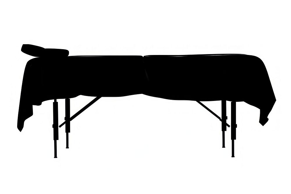 Massage Table silhouette furniture cushion.