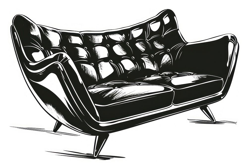 Mid-century modern Sofa furniture armchair couch.