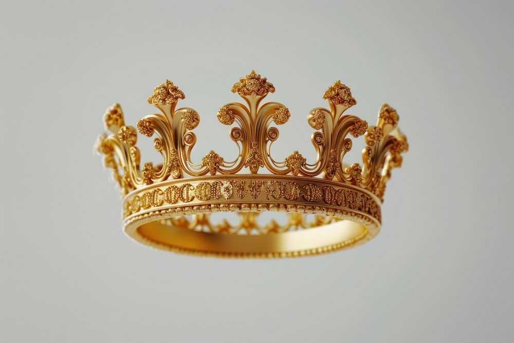 Gold vintage crown accessories chandelier accessory.