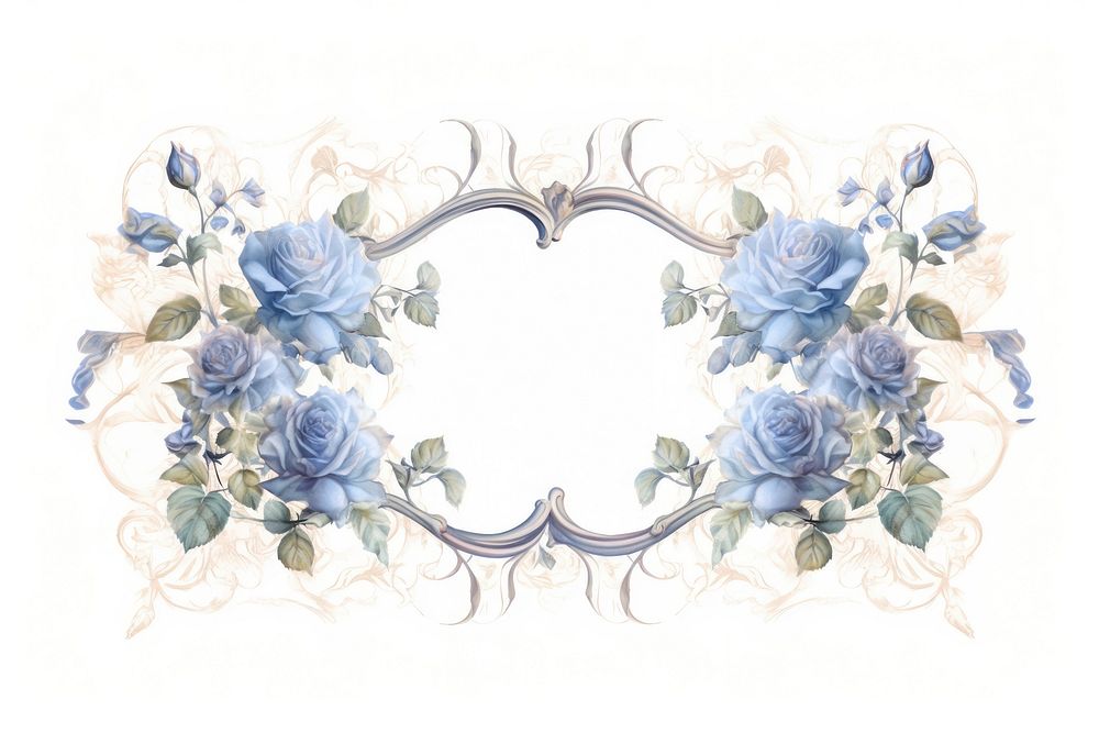 Vintage frame blue roses accessories accessory porcelain.
