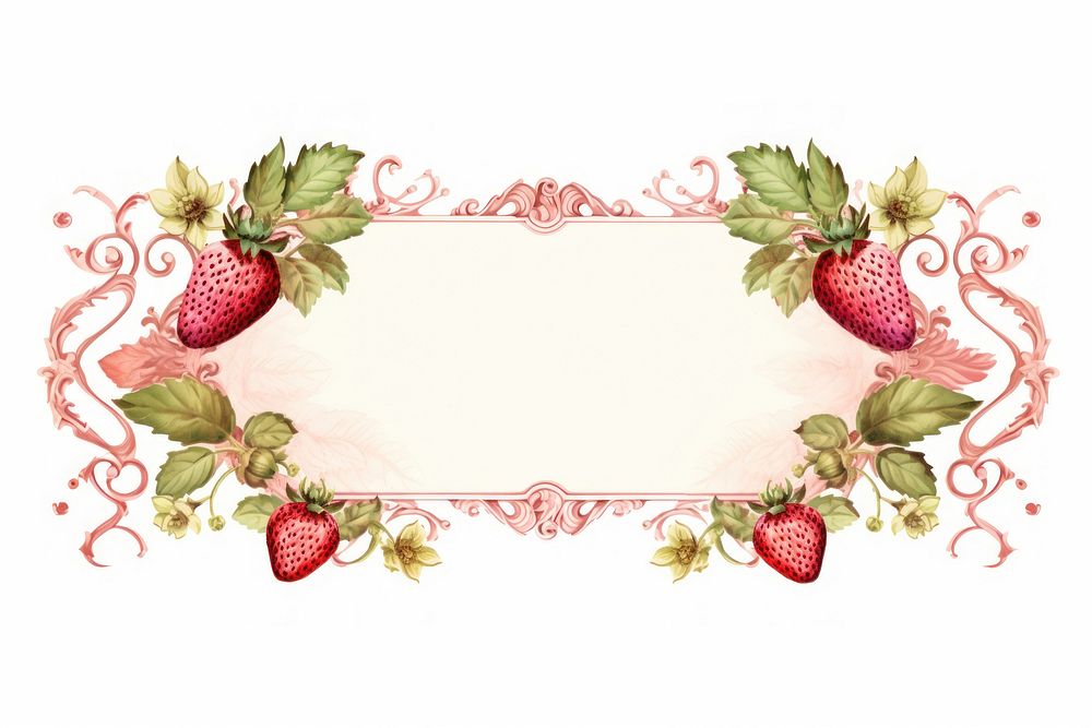Vintage frame strawberry accessories accessory produce.