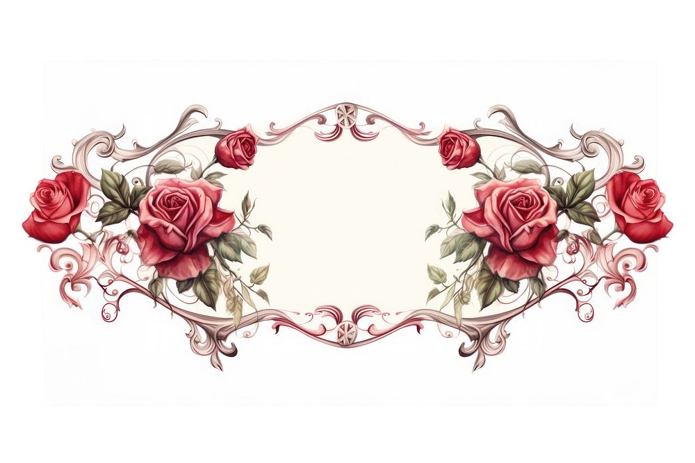 Vintage frame red roses accessories furniture accessory.