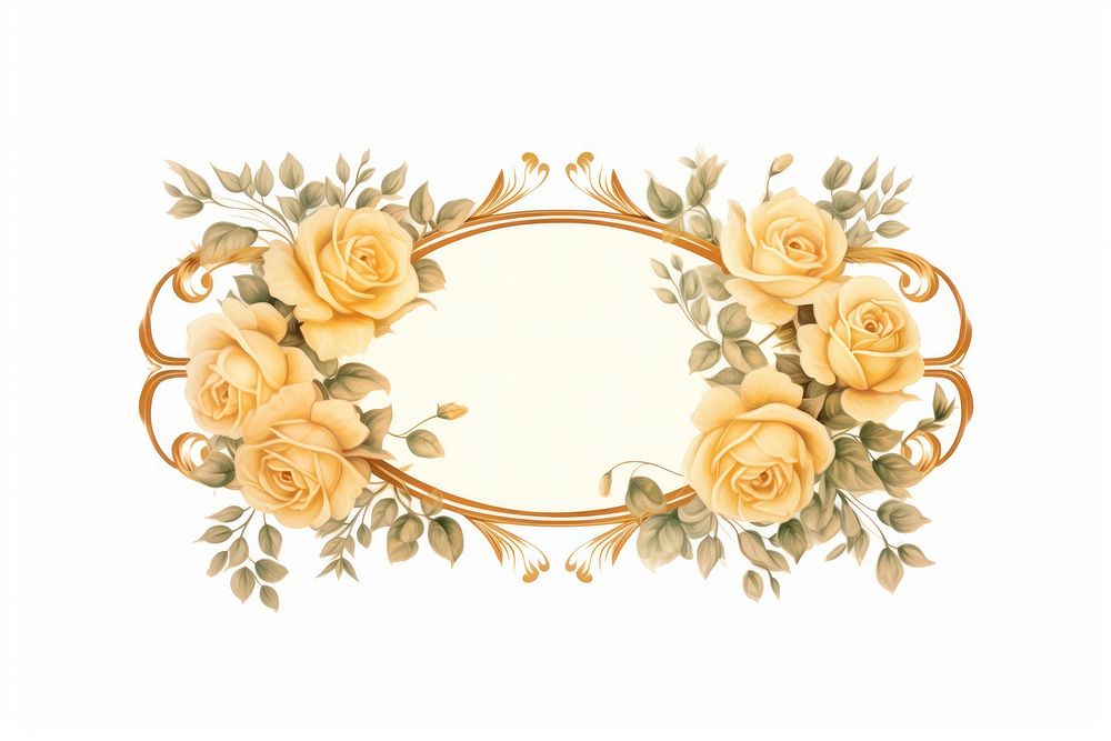 Vintage frame yellow roses accessories chandelier accessory.