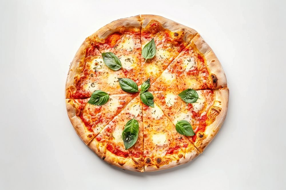 Pizza margherita food food presentation.