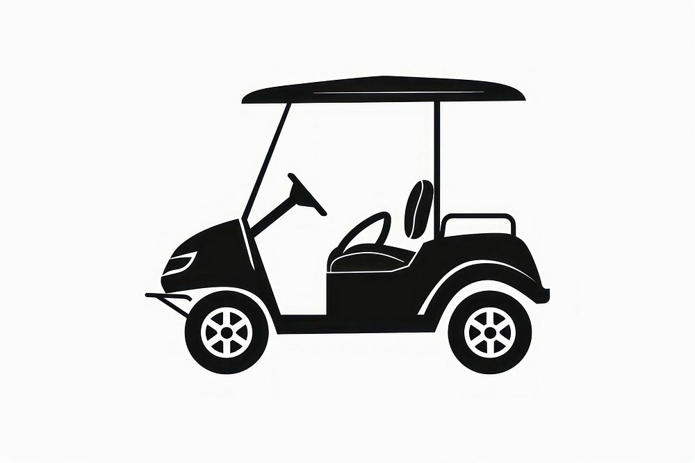 Golf cart icon transportation vehicle sports.
