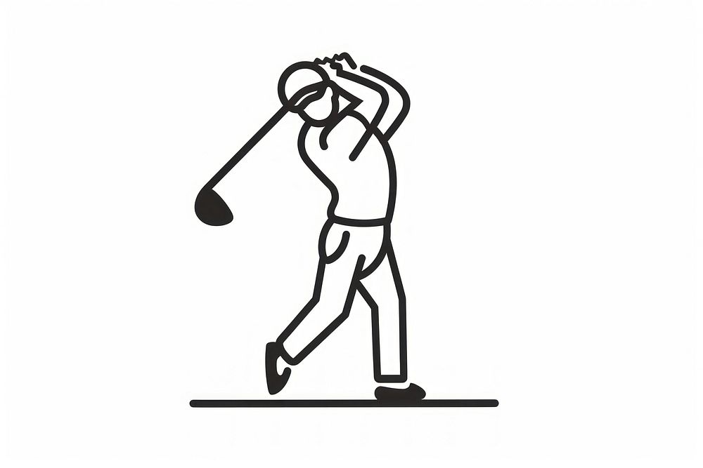 Golf player icon dynamite weaponry cleaning.